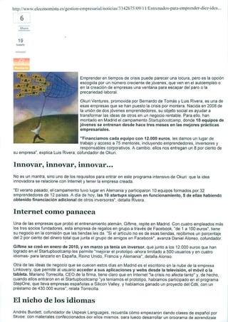 Okuri Ventures & Tetuan Valley - Menciones en medios Sep2011 - Parte B