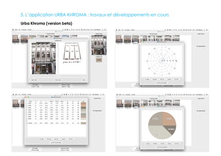 5. L’application URBA KHROMA : travaux et développements en cours
Urba Khroma (version beta)
 
