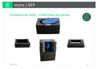 Voirie / BTP
26/02/2020 23
Chambres de visite – Protections de vannes
 