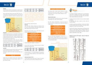 5352
Água Fria
Manual Técnico
Água Fria
Manual Técnico
Exemplo:
Vamos determinar os diâmetros das tubulações da instalação da figura
a seguir,que ilustra uma instalação hidráulica básica de uma residência.
Temos a divisão desse sistema em vários trechos:AB, BC, DE, EF e FG.
O cálculo deve ser iniciado partindo do reservatório, ou seja, trechosAB
e DE. Vamos iniciar calculando o trecho AB e os ramais que o mesmo
atende.
Trecho AB
A vazão que passa por esse trecho é correspondente à soma dos pesos
de todas as peças alimentadas por esta tubulação, portanto: A vazão
de água que passa pelo trecho AB (1º barrilete), corresponde ao peso
da válvula de descarga que atende o vaso sanitário. Olhando na Tabela
AF 03, encontramos o peso relativo de 32.
Com esse valor, vamos procurar no ábaco luneta qual o diâmetro
indicado para o trecho AB, que neste caso corresponde a 40 mm (para
tubulação soldável) ou ou 1. ¼” (para tubulação roscável).
Trecho BC
A vazão de água que passa pelo trecho BC (coluna) é igual ao trecho
AB, pois serve ao mesmo aparelho: a válvula de descarga.
Sendo assim, o trecho BC terá o mesmo valor de peso relativo que o
trecho AB:
Também nesse caso, verificando no ábaco luneta, concluímos que a
tubulação indicada é de 40 mm (para tubulação soldável) ou 1.¼”
(para tubulação roscável).
Obs.: Como os diâmetros das válvulas de descarga nem sempre
acompanhamosdiâmetrosdostubos,aTIGREdisponibilizaadaptadores
soldáveis curtos para transição. Normalmente em residências são
utilizadas válvulas de descarga de 1.1/2”. Dessa forma, o tubo soldável
40 mm do exemplo acima pode ser interligado na válvula através de
um Adaptador Soldável Curto com Bolsa e Rosca para Registro de 40
mm x 1.1/2”, ou pode-se adotar o diâmetro de 50 mm nas tubulações,
dispensando o uso do Adaptador.
Agora partimos para o cálculo do trecho DE.
Trecho DE
Vamos calcular agora o diâmetro necessário para a tubulação do trecho
DE, ou seja, o ramal que abastecerá a ducha higiênica, lavatório, chuveiro
elétrico, máquina de lavar louça, filtro, pia e tanque.
Primeiramente, então, devemos somar os pesos dessas peças de
utilização, obtidos através da tabela AF 03:
Somando todos os pesos, chegamos a um total de 3,1.
Com esse valor, vamos procurar no ábaco luneta qual o diâmetro
indicado para esse trecho de tubo.
Essenúmeroestáentre1,1e3,5.Portanto,osdiâmetroscorrespondentes
são: 25 mm (para tubulação soldável) ou ¾” (para tubulação roscável)
para o trecho DE.
Cálculo dos Trechos EF e FG
A vazão de água que passa pelos trechos EF (coluna) e FG (ramal) é
igual à soma dos pesos dos aparelhos atendidos pelo trecho DE.
Peso = 32
Ducha higiênica = 0,4
Torneira de lavatório = 0,3
Chuveiro elétrico = 0,1
Máquina de lavar louça = 1,0
Pia (torneira elétrica) = 0,1
Filtro = 0,1
Tanque = 0,7
Torneira de jardim = 0,4
Logo, pode-se utilizar o mesmo raciocínio utilizado para o cálculo
do trecho DE, onde a soma dos pesos é igual a 3,1 e o diâmetro
correspondente é de 25 mm (para tubulação soldável) ou ¾” (para
tubulação roscável).
Cálculo dos Sub-ramais
Vamos calcular agora os sub-ramais, que são os trechos de tubulação
compreendidos entre o ramal e a peça de utilização.
Para tanto, analisa-se individualmente o peso de cada peça de
utilização, verificando em seguida qual será o diâmetro para cada uma
no ábaco luneta:
Nota-se que todos estão compreendidos no trecho entre 0 e 1,1
no ábaco luneta. Concluímos, então, que para esses sub-ramais, o
diâmetro das tubulações deve ser 20 mm (para tubulação soldável) ou
1/2” (para tubulação roscável).
CONCLUSÃO
Para o nosso exemplo, utilizaremos os seguintes diâmetros:
Trechos AB e BC: 40 mm ou 1 1/4”
Trechos DE, EF e FG: 25 mm ou 3/4”
Sub-ramais: 20 mm ou 1/2”
Trecho EF = Trecho FG =Trecho DE
Ducha higiênica = 0,4
Torneira de lavatório = 0,3
Chuveiro elétrico = 0,1
Máquina de lavar louça = 1,0
Pia (torneira elétrica) = 0,1
Filtro = 0,1
Tanque = 0,7
Torneira de jardim = 0,4
Para situações de pequenas instalações como a que apresentamos,
pode ocorrer de o diâmetro dos sub-ramais resultar em diâmetro
menor que o do ramal. Nestes casos, pode-se tornar antieconômico
utilizar 3 diâmetros diferentes, por duas razões:
1- Devido às sobras que normalmente ocorrem em virtude da variedade
de diâmetros;
2- Necessidade, nestes casos, de adquirir um maior número de
conexões (reduções).
O método de cálculo aqui exemplificado é conhecido como método
do Consumo Máximo Possível, que considera o uso de todas as peças
atendidas por um mesmo ramal ao mesmo tempo.
Outra forma de se calcular o dimensionamento das tubulações é pelo
método do Consumo Máximo Provável, normalmente utilizado em
construções verticais. Neste método, deve-se considerar a soma dos
pesos das peças que serão alimentadas por cada trecho e verificar o
diâmetro correspondente na régua a seguir:
Diâmetros de tubos de PVC rígido e vazões em função da
soma dos pesos
Dicas
do Hufen
 