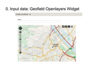 0. Input data: Geofield Openlayers Widget
 