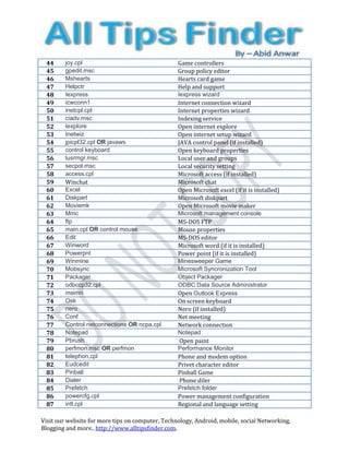 Most Important Run Commands list of run commands | PDF