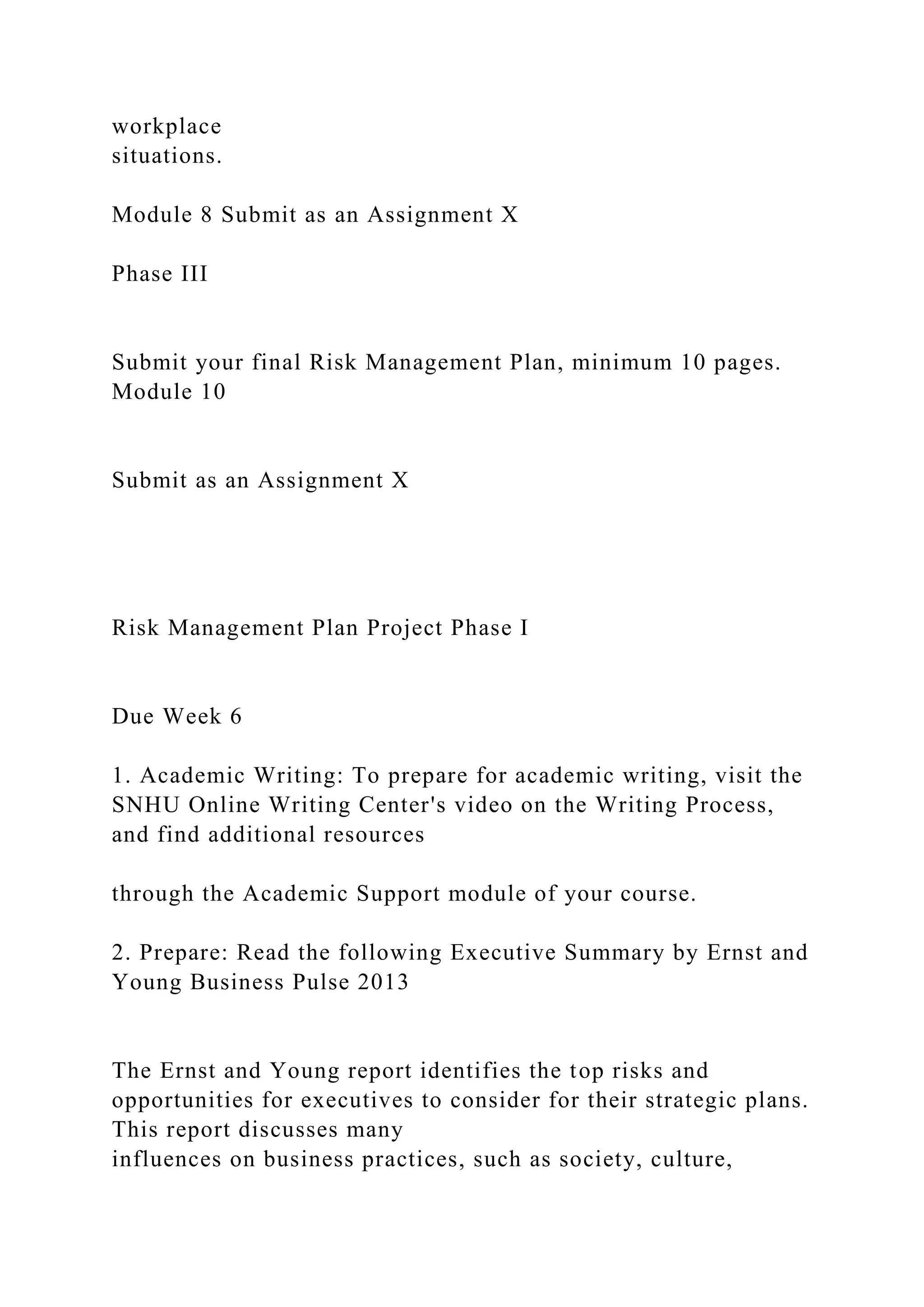 OL 645 Risk Management Plan Project Instructions and Rubric.docx