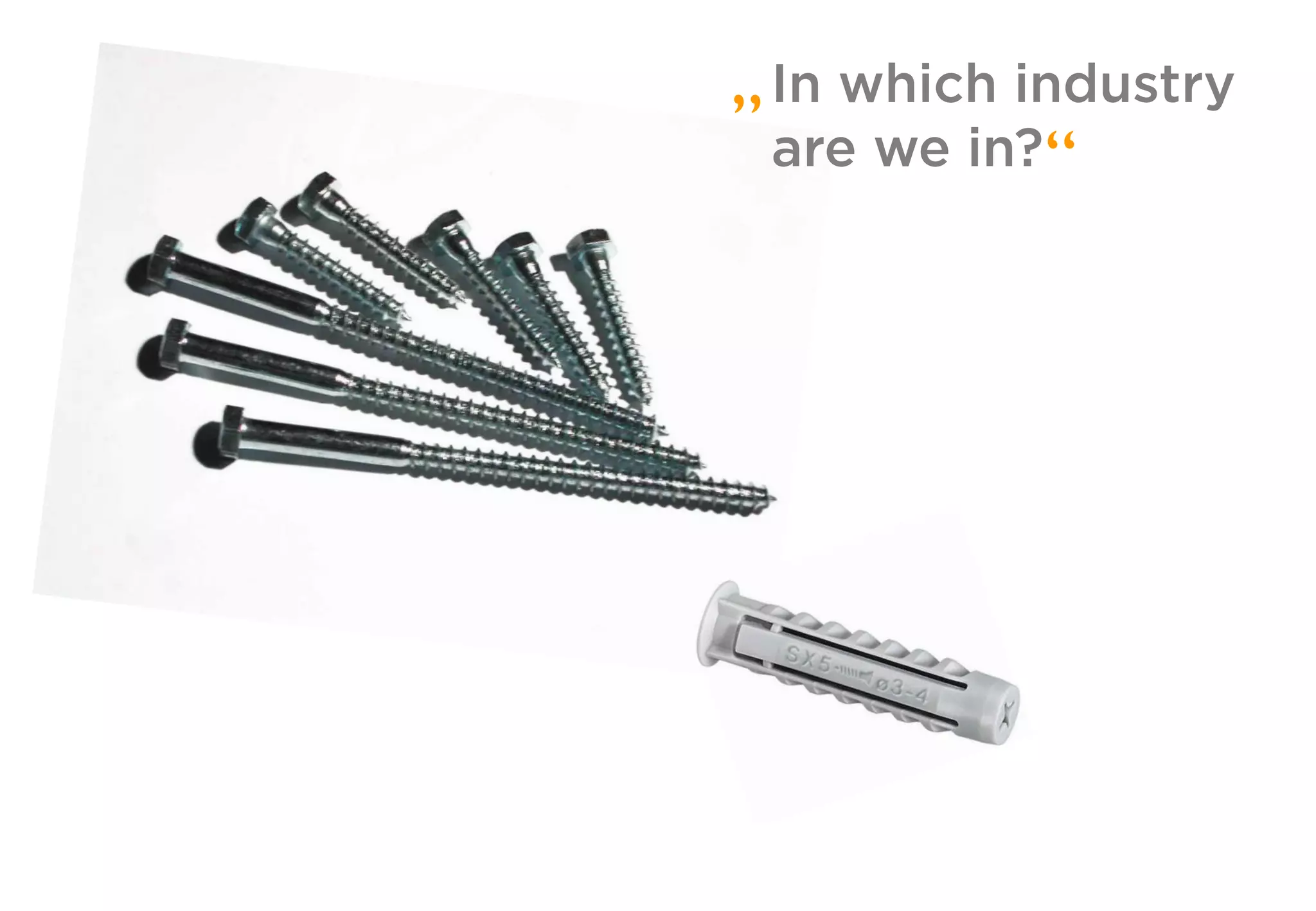 In which industry
are we in?“
„
 