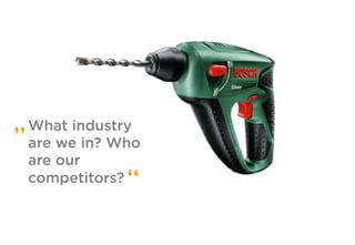 What industry
are we in? Who
are our
competitors? “
„
 