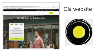 Ola website
 