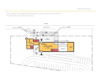 Adaptable Spaces
The Craigleith Heritage Depot Museum, Library and Cultural Centre
The Blue Mountains Public Library
 