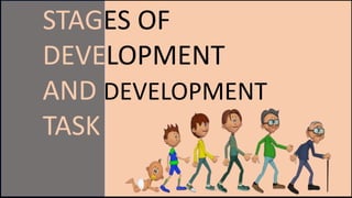 STAGES OF
DEVELOPMENT
AND DEVELOPMENT
TASK
 