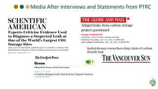 Media After Interviews and Statements from PTRC
 