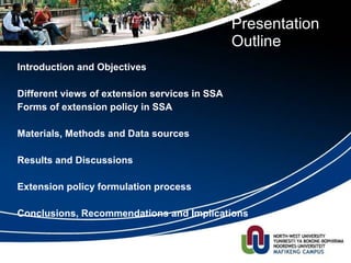 Agricultural extension policy: the missing link in innovations in ...
