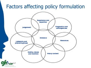 Factors affecting policy formulation
 