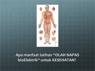 Apa manfaat latihan “OLAH NAPASApa manfaat latihan “OLAH NAPAS
bioElektrik“ untuk KESEHATAN?bioElektrik“ untuk KESEHATAN?
 
