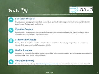 freepsw 7
Query speed
SQL support
Fault Tolerance
BI integration
Powered by
Druid Kylin Lens
Very fast fast Depends on
source
limited support
(V0.10.0)
support X (SQL Like)
all Node Need to setup Need to setup
X
(limited support)
O (Tableau …) O
Airbnb,
Alibaba…
Ebay, Yahoo
japan…
-
Druid vs kylin vs lens ­ 2(eng)
 