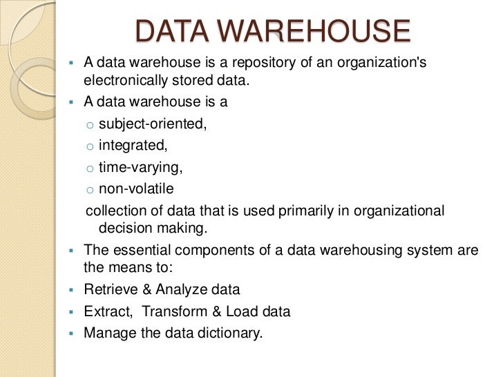 OLAP & DATA WAREHOUSE