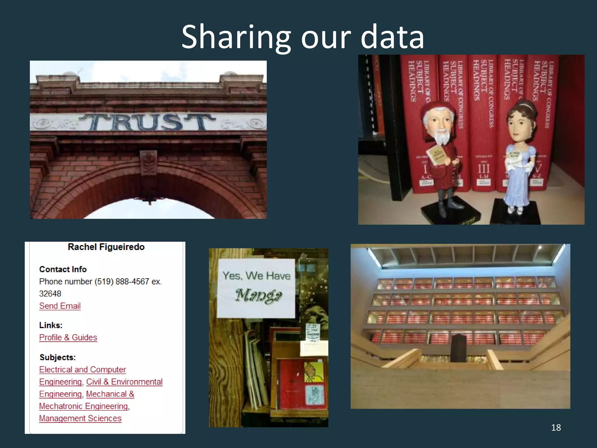 Sharing our data
18
 