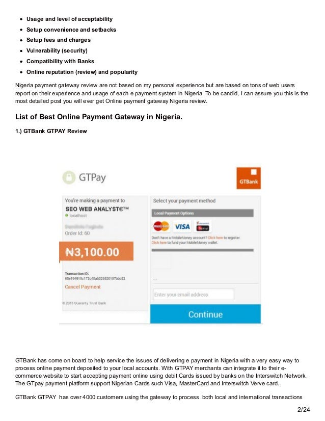 Online payment options in nigeria