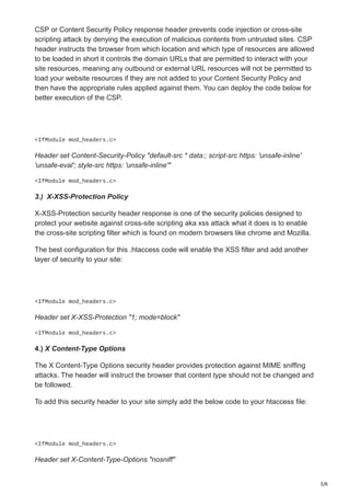 http security response headers for web security | PDF
