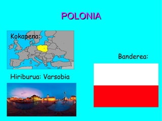 POLONIAPOLONIA
Kokapena:
Banderea:
Hiriburua: Varsobia
 