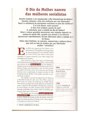 Dia Internacional da Mulheres