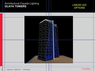 OLAYA TOWERS Architectural Façade Lighting 20 Olaya Towers  ·  December 2010  © THORN Lighting LINEAR LED OPTIONS 