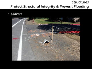 Structures
 Protect Structural Integrity & Prevent Flooding

• Culvert
 
