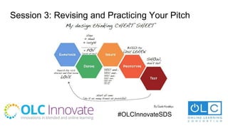 Session 3: Revising and Practicing Your Pitch
#OLCInnovateSDS
 