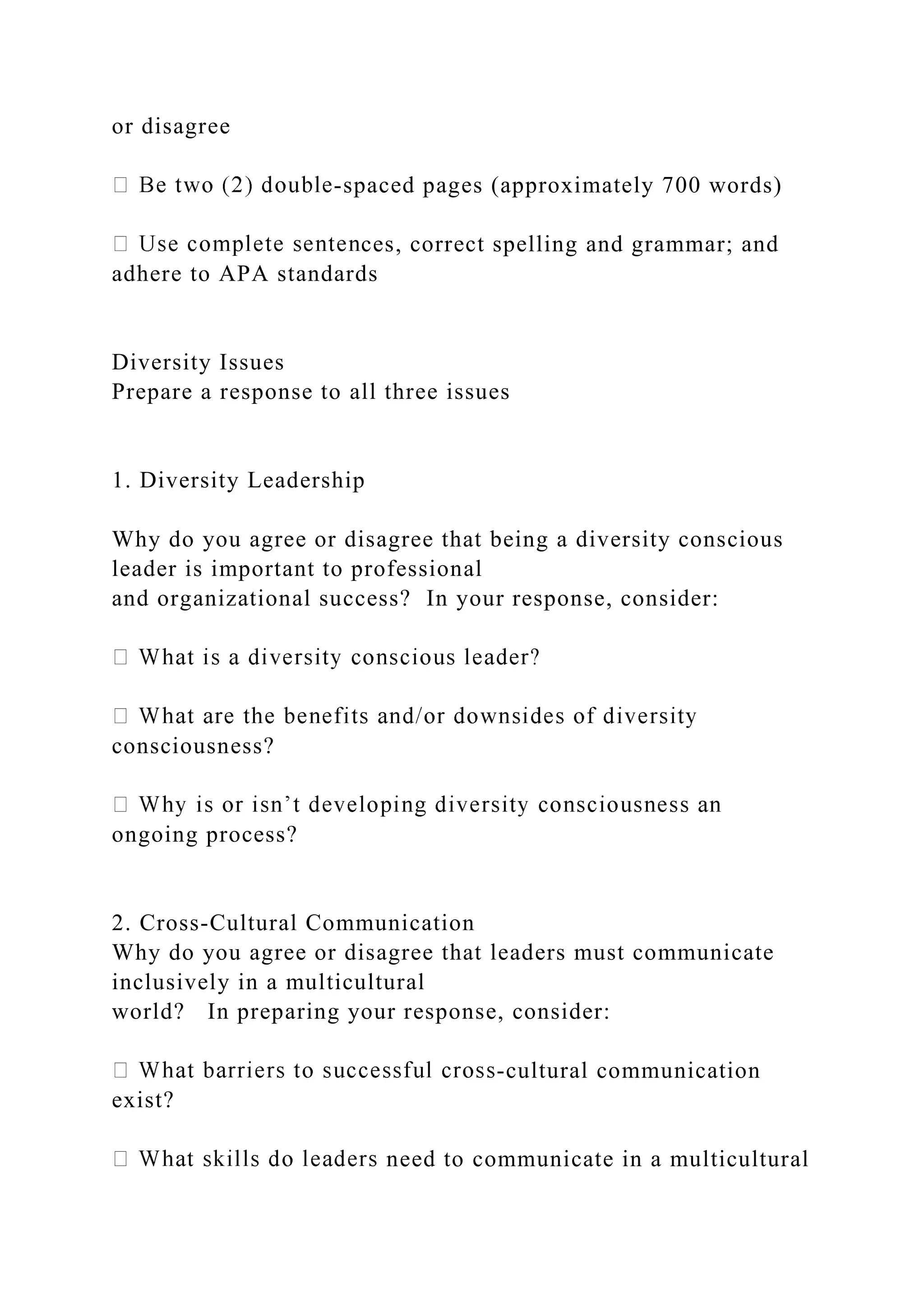 OLCU 425 Diversity Issues Rubric Length 6 pages excl.docx