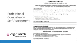 Professional
Competency
Self-Assessment
 
