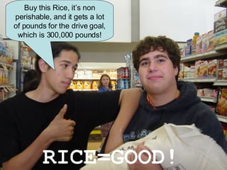 Carson Cash Rice Old Cannedfooddrive Slide3 | PPT