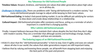 old - fashioned - in - a - modern - world | PPTX