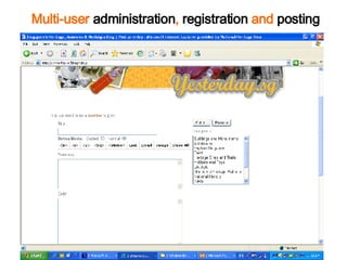 Multi-user  administration ,  registration  and  posting 