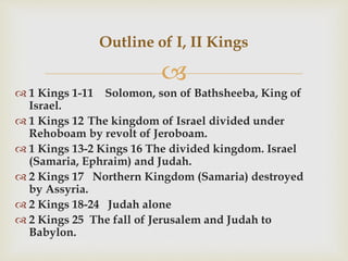 
1 Kings 8:10-11
2 Chron 5:11-6:6
A Key Event in 1 Kings:
The Temple Dedicated
 