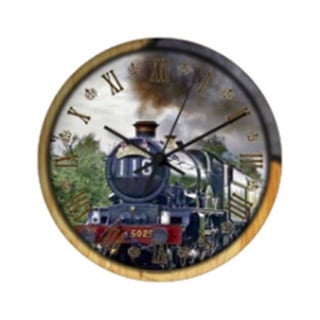 Old train-machine-with-smoke-expand-8d4-wall-clocks