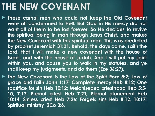 the old and new covenant The church today doesn't want the new covenant to replace the old, so they have done their best to weave both covenants together in a way that makes them void each other out completely. the old and new covenant The church today doesn't want the new covenant to replace the old, so they have done their best to weave both covenants together in a way that makes them void each other out completely.