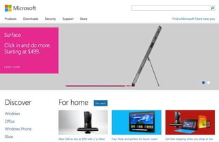 Homepage Designs of Computer Companies