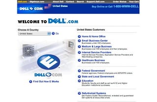 Homepage Designs of Computer Companies