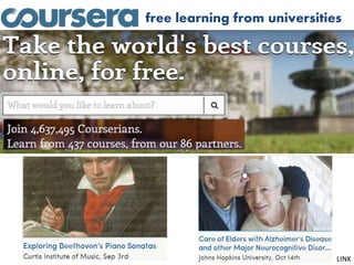 free learning from universities
LINK
 