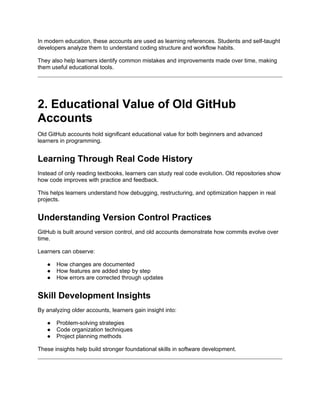 Old GitHub Accounts – Everything You Need to Know Today.docx
