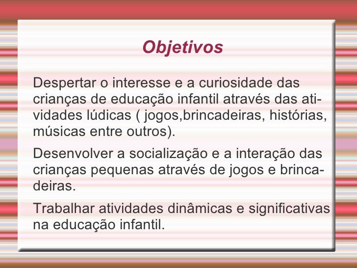 O ludico na educacao infantil monografia