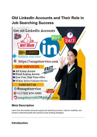 Old LinkedIn Accounts and Their Role in Job Searching Success.pdf