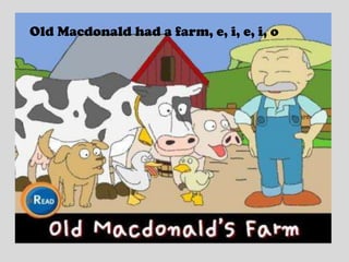 Old Macdonald had a farm, e, i, e, i, o 