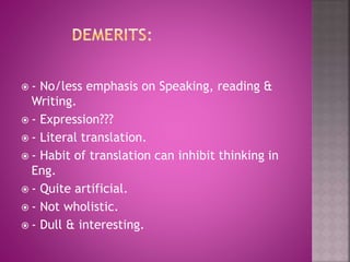 Old methods of teaching english | PPTX