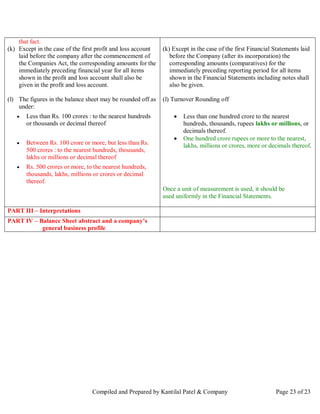 Schedule 6 Script Example Old v/s New Schedule VI Comparison | PDF