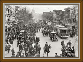 WomanSuffrage_Hikers arriving in Washington from New York_1913