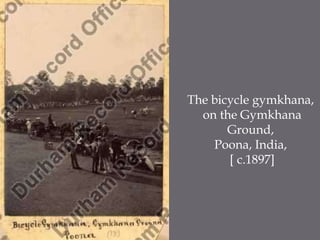 The bicycle gymkhana, on the Gymkhana Ground, Poona, India,  [ c.1897]