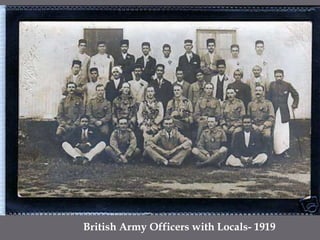 British Army Officers with Locals- 1919