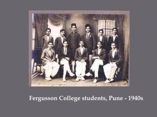 Fergusson College students, Pune - 1940s. 