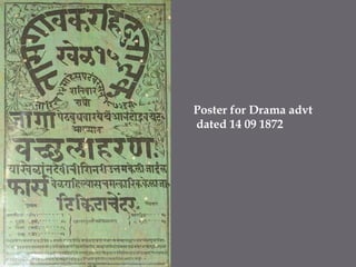 Poster for Drama advt dated 14 09 1872