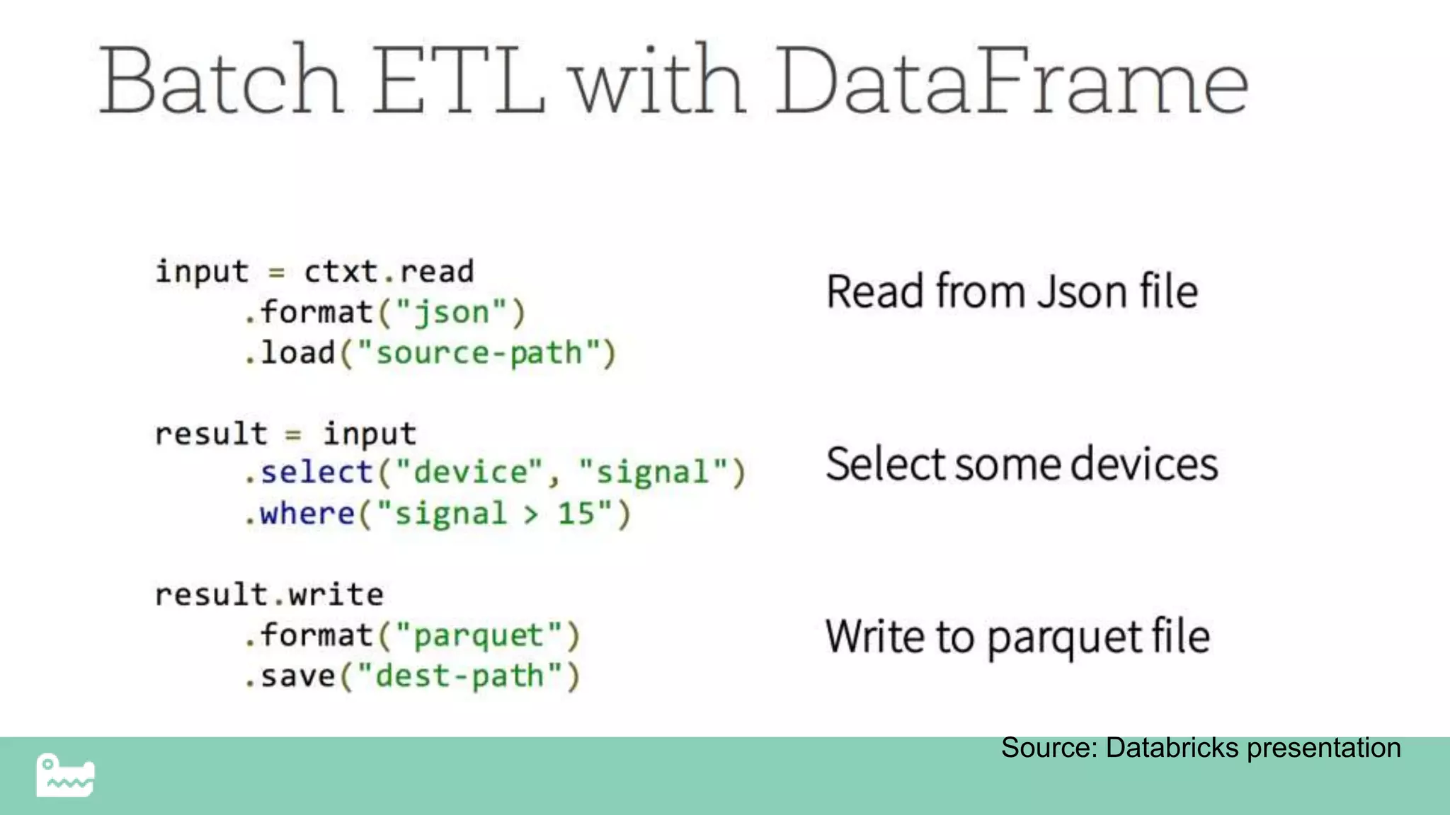 Source: Databricks presentation
 