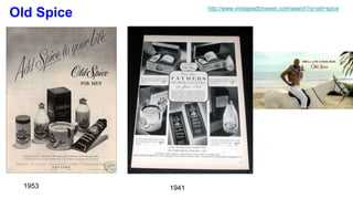 Old Spice
1953 1941
http://www.vintageadbrowser.com/search?q=old+spice
 